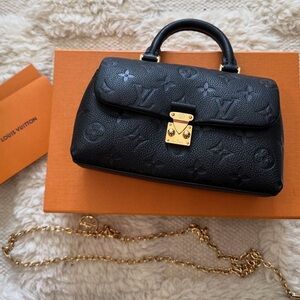 Louis Vuitton Black Leather Handbag
